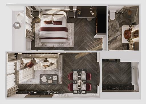 Hennessy Residence Bilding D-1bed - صورة 3